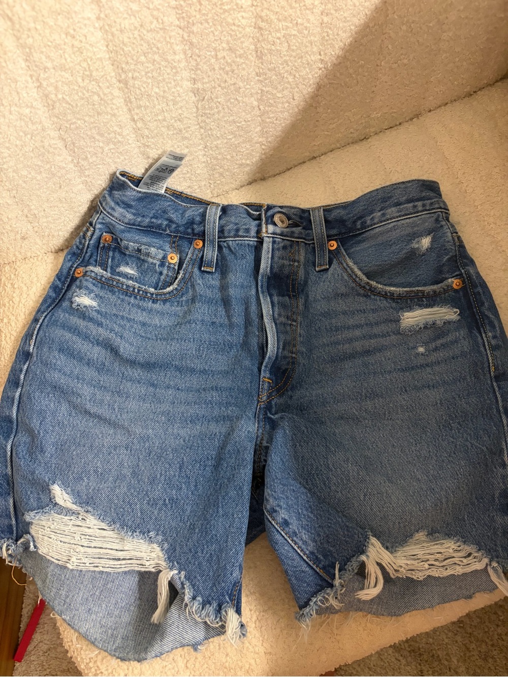 Levi's Women's Blue Denim Cutoff Shorts
